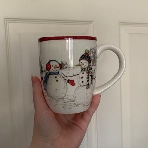 William Sonoma Christmas Snowman Mug